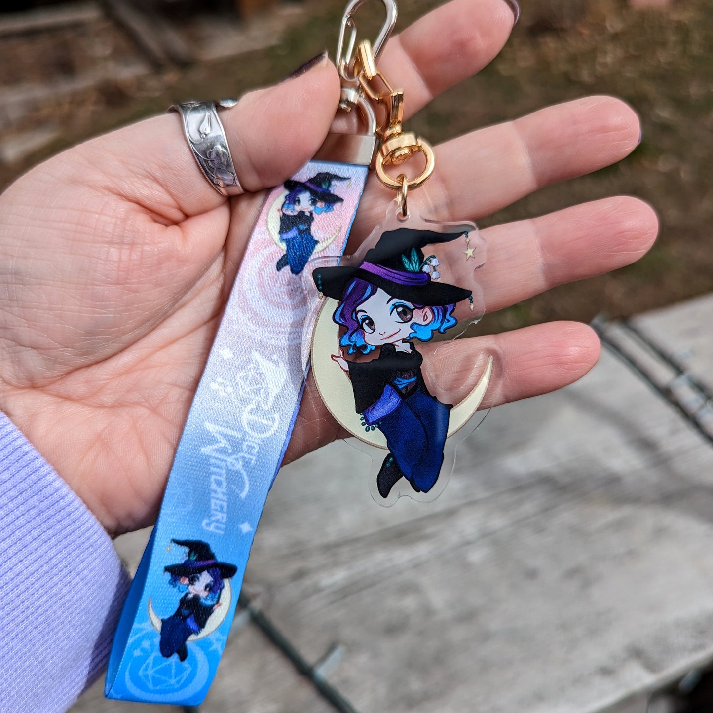 Dice Witchery Chibi Keychain Lanyard