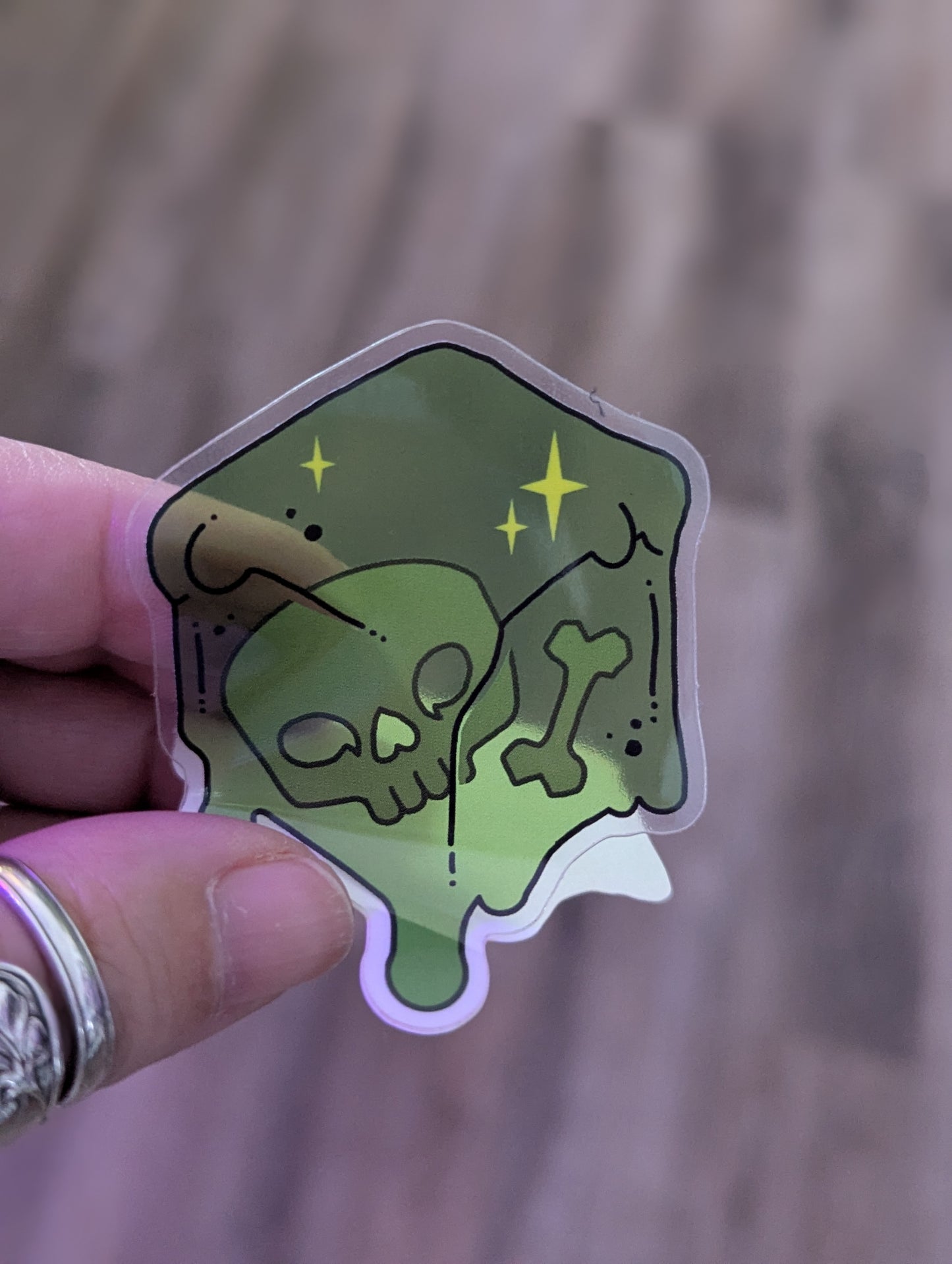 Gelatinous Cube Clear Sticker