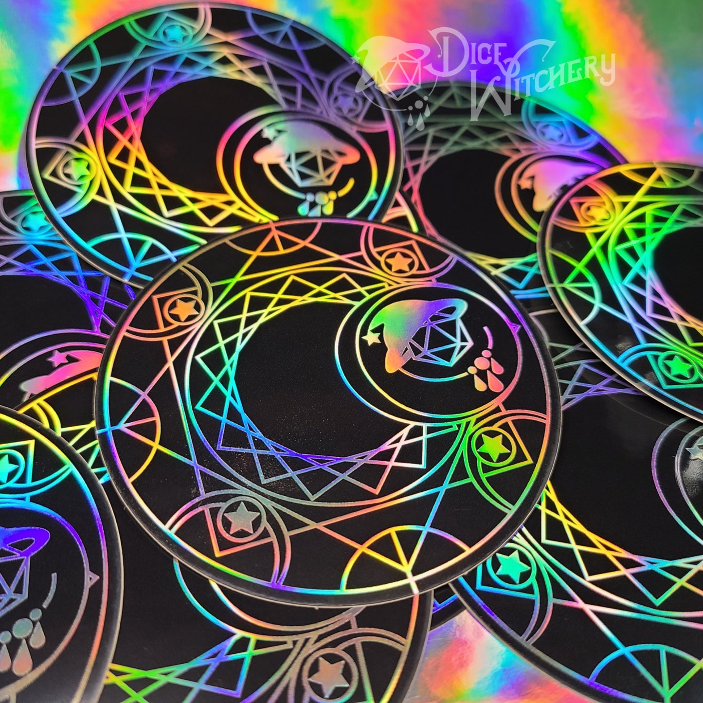 Dice Witchery Arcane Circle sticker