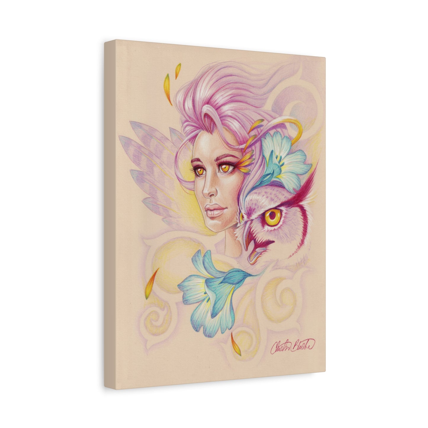 Willow & Owl Matte Canvas, Stretched, 1.25"