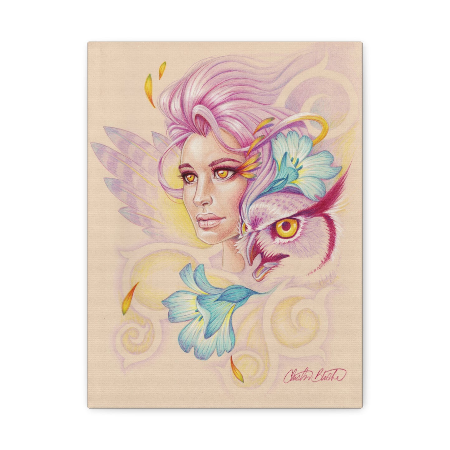 Willow & Owl Matte Canvas, Stretched, 1.25"