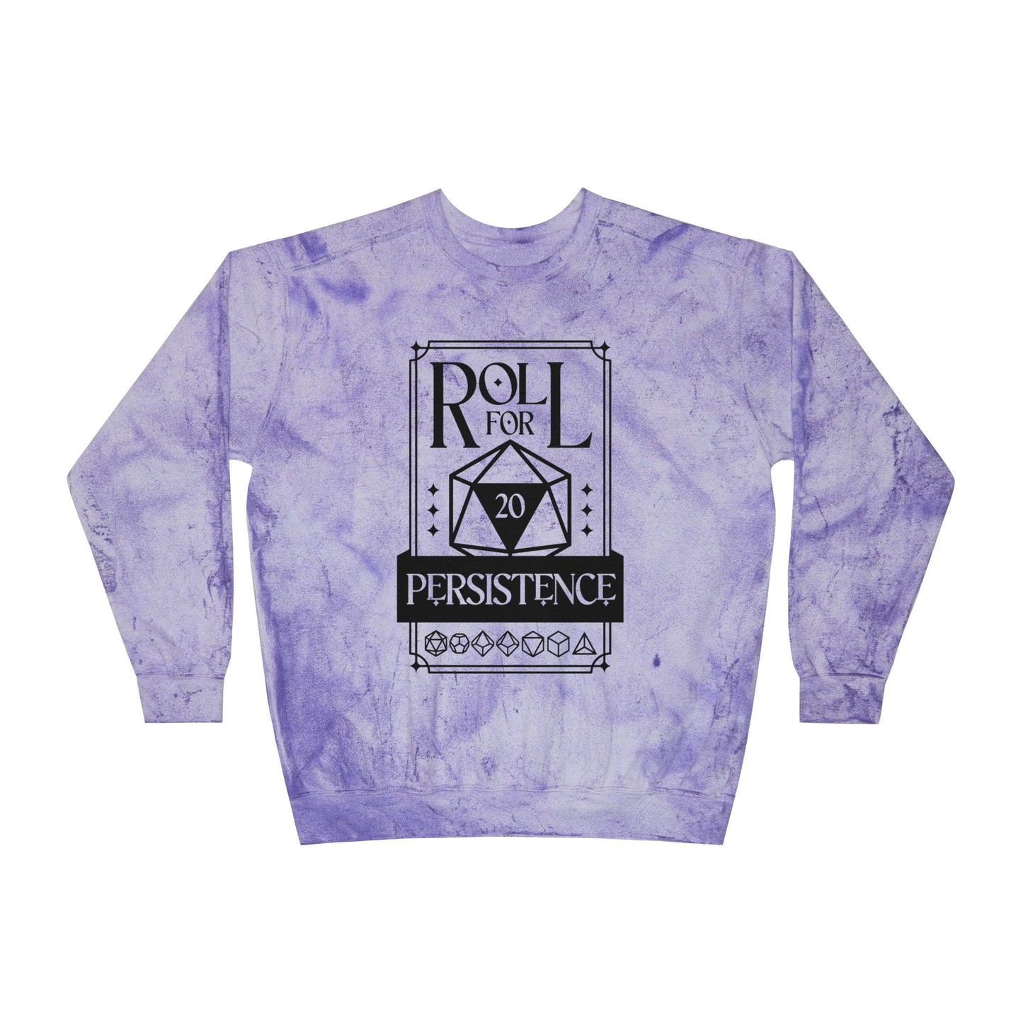 Roll for Persistence Unisex Color Blast Crewneck Sweatshirt