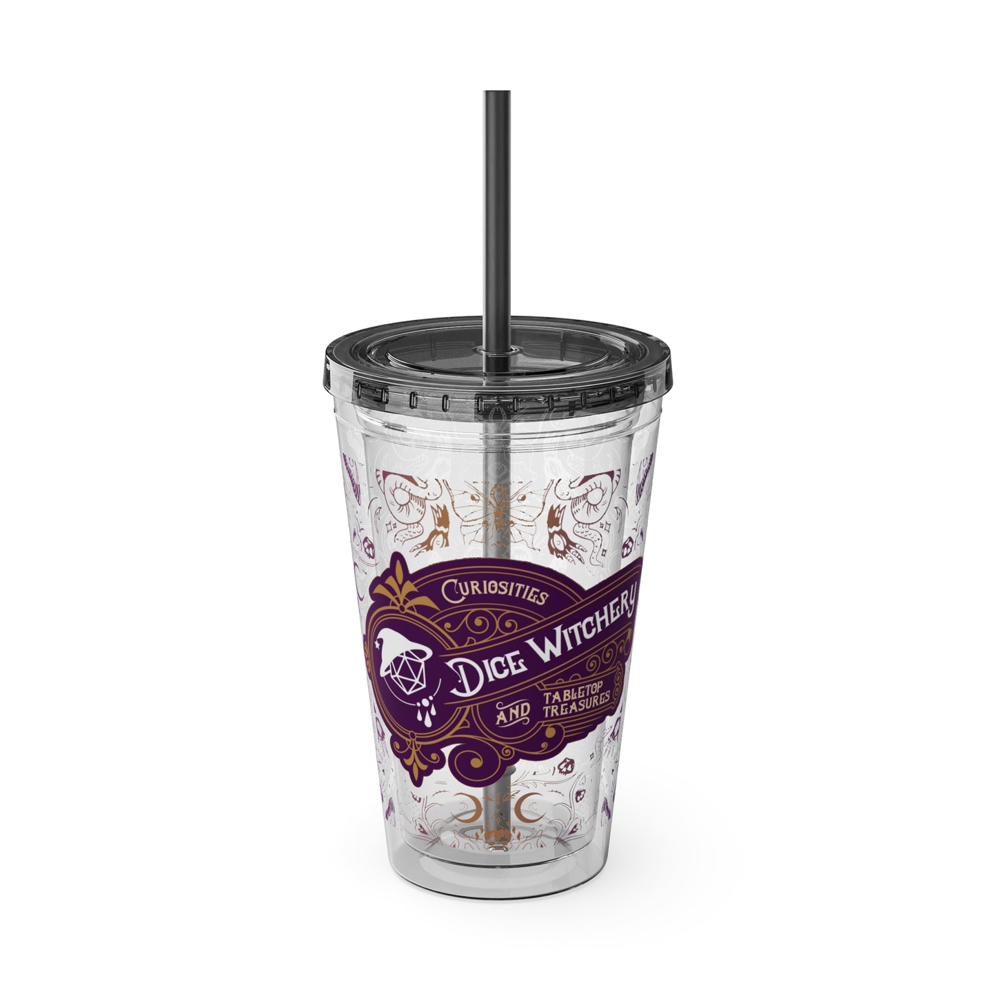Dice Witchery Sunsplash Tumbler with Straw, 16oz
