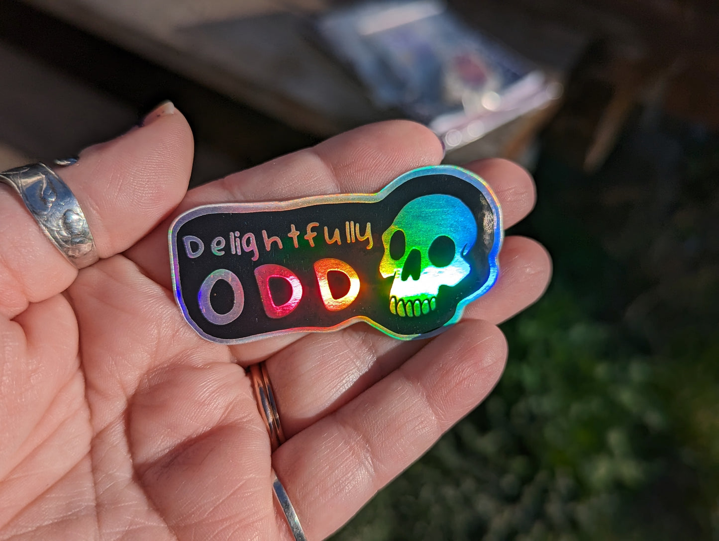 Delightfully Odd Holographic Sticker