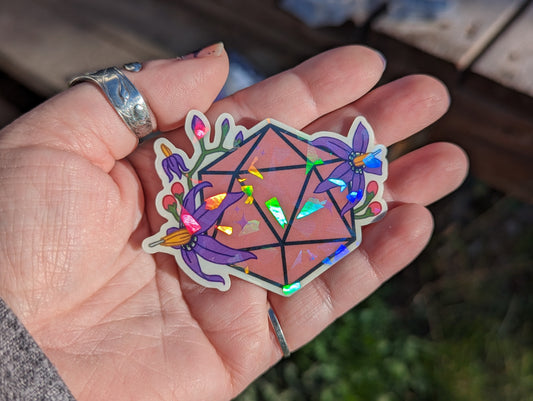 Bittersweet Nightshade d20 Clear Sticker