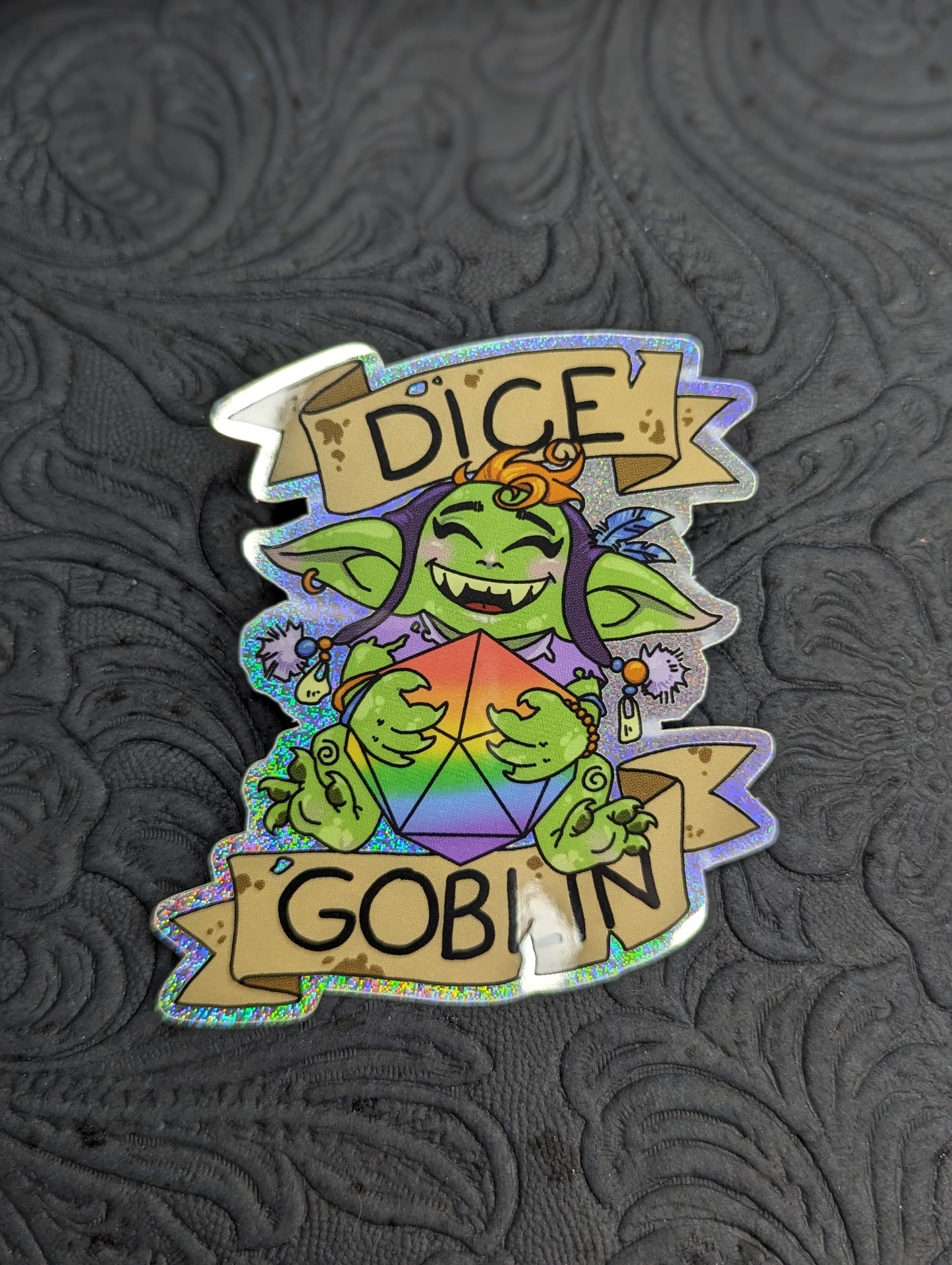 Dice Goblin Holographic Sticker