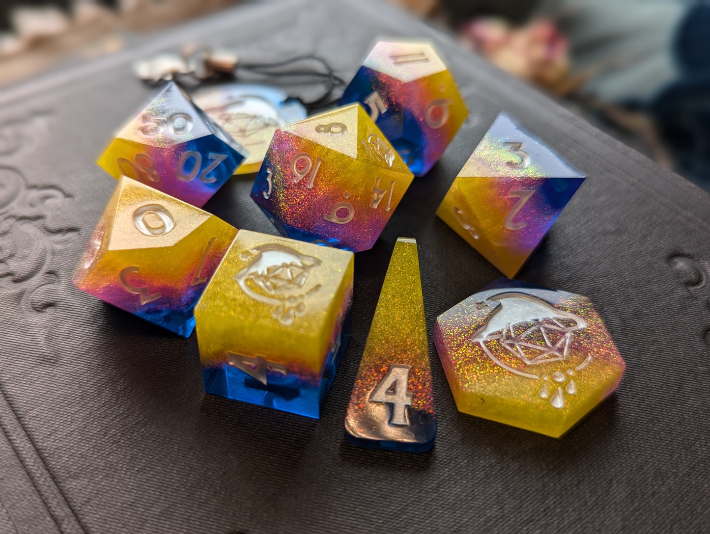 Summer Sunrise Handmade Dice Set