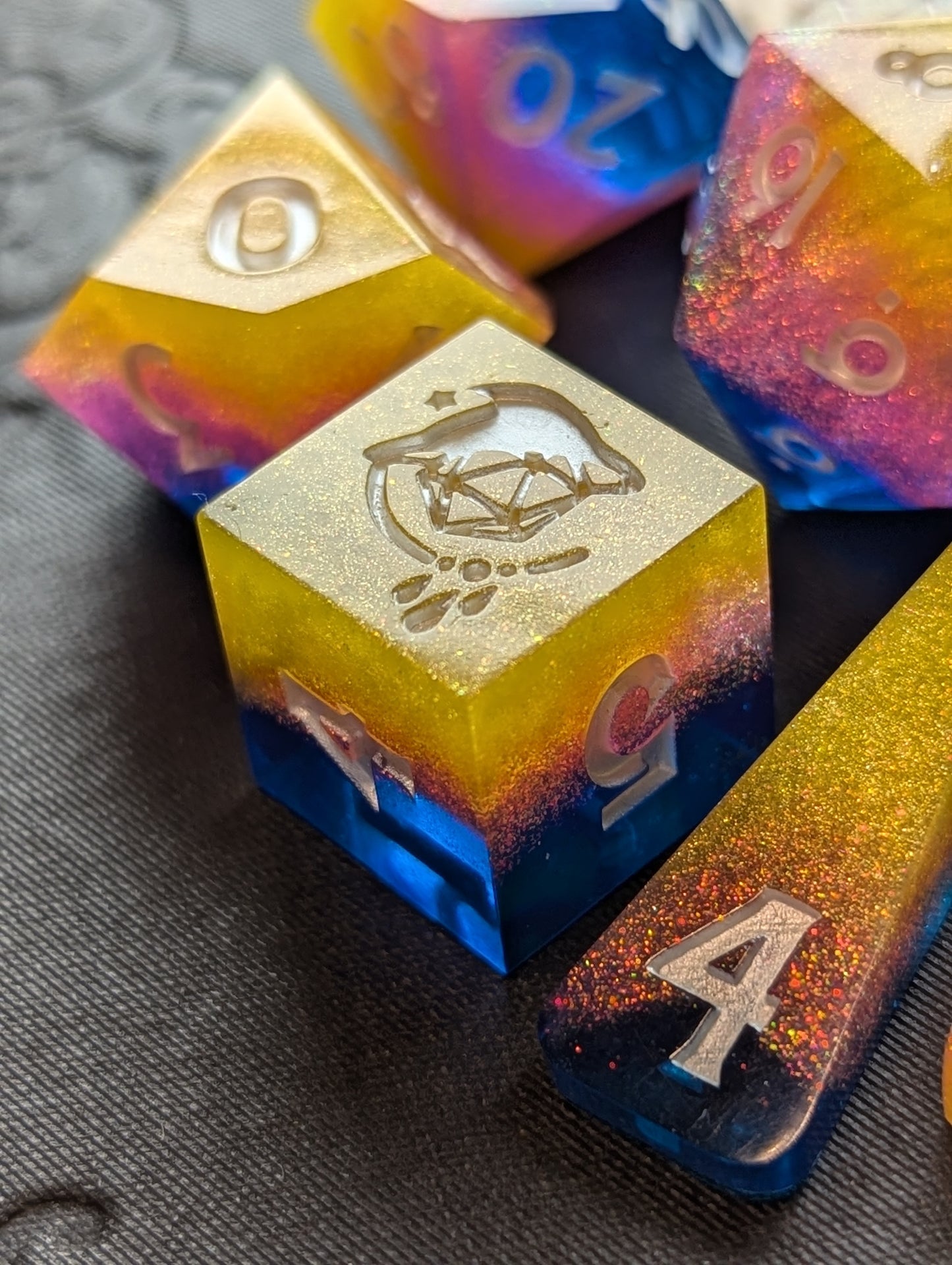 Summer Sunrise Handmade Dice Set