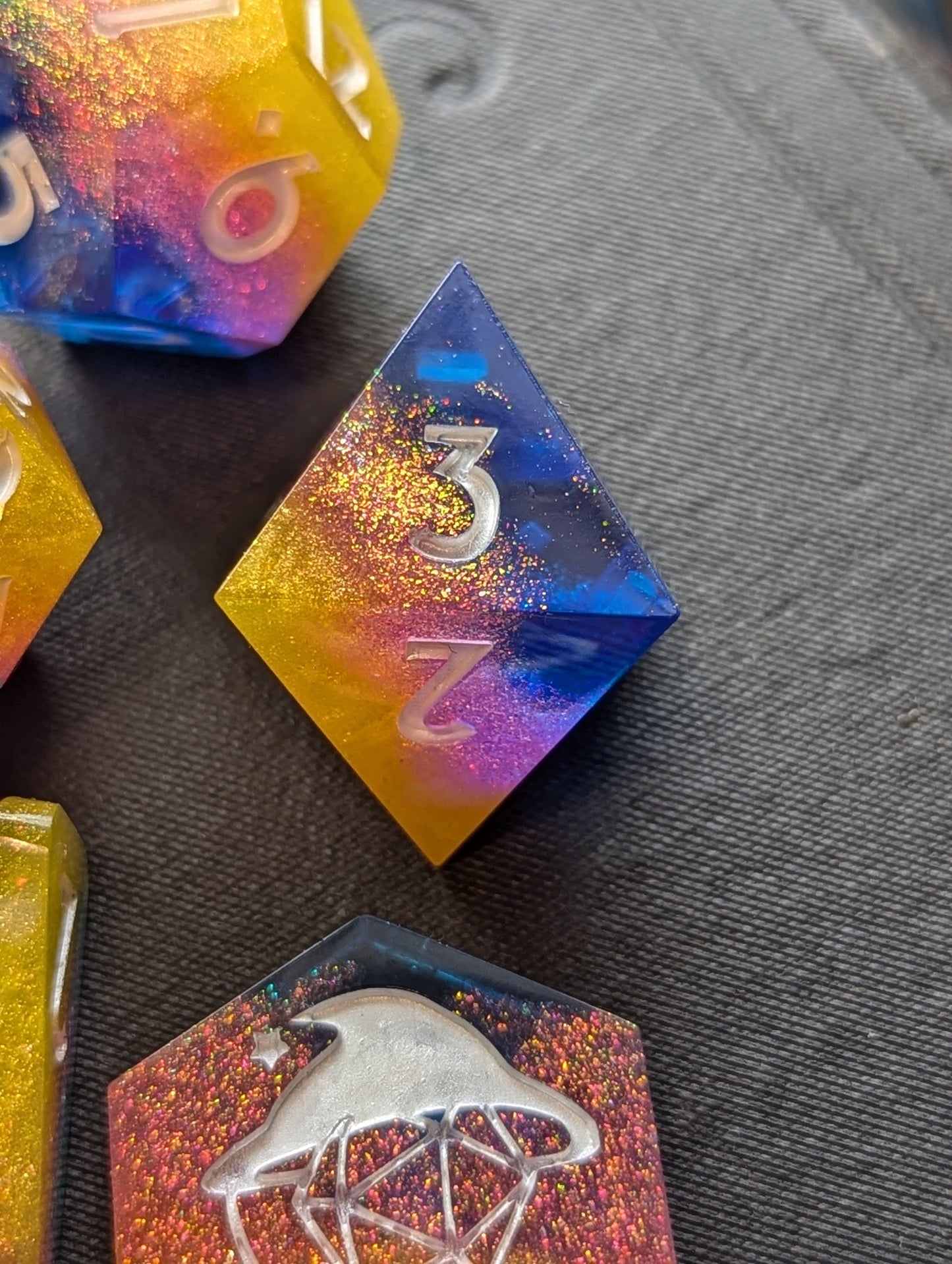 Summer Sunrise Handmade Dice Set