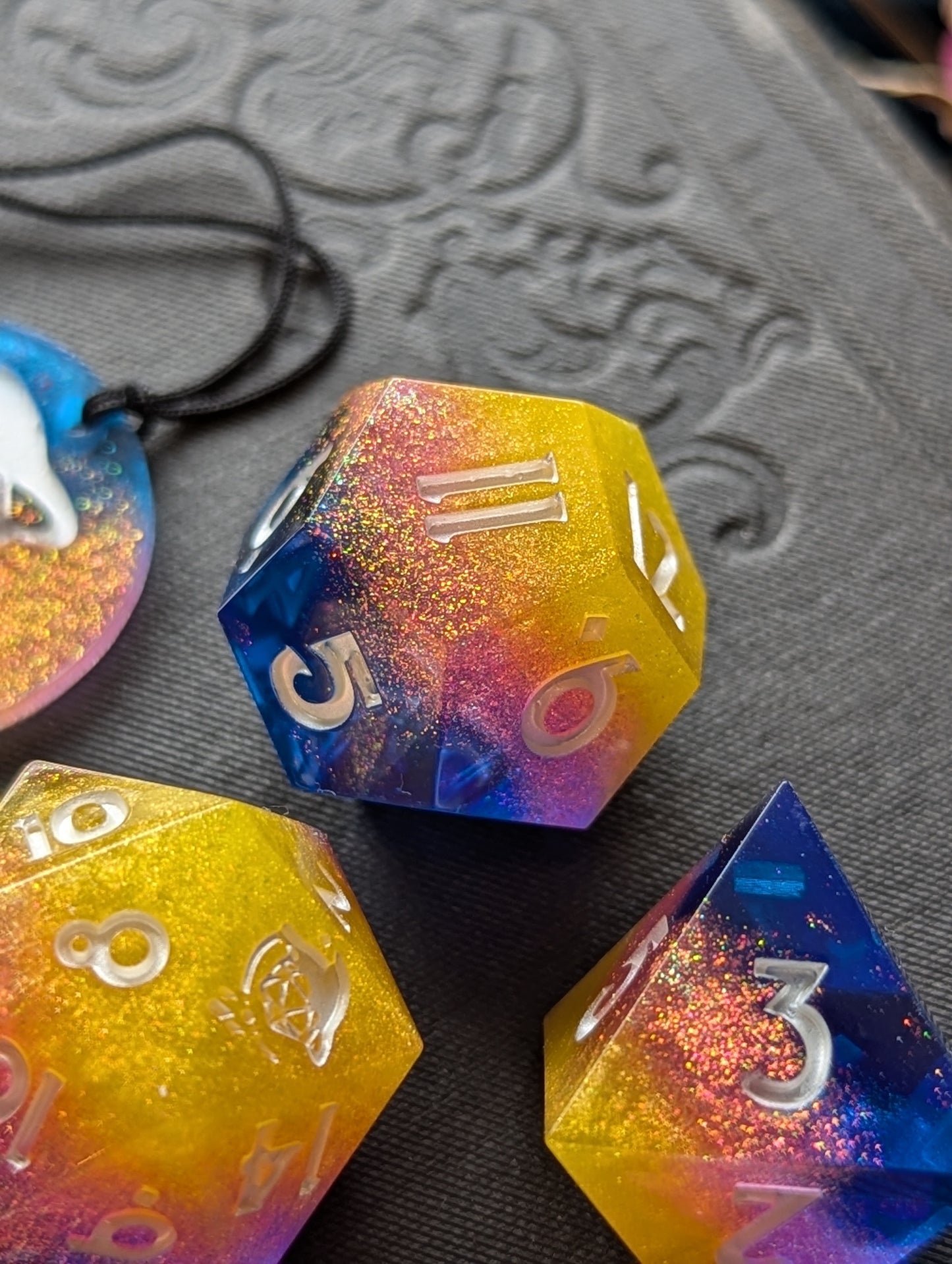 Summer Sunrise Handmade Dice Set