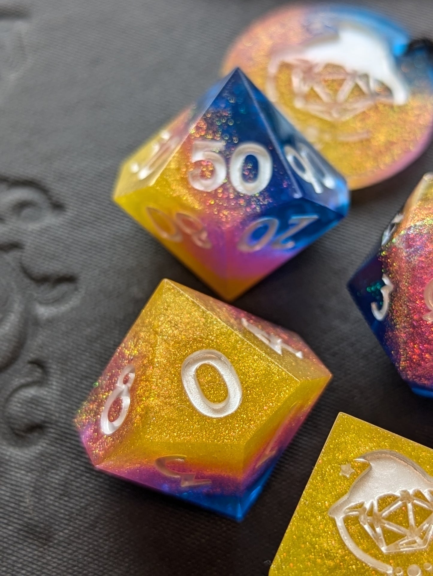 Summer Sunrise Handmade Dice Set