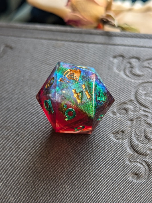 Scarlet Aurora d20 Single Dice