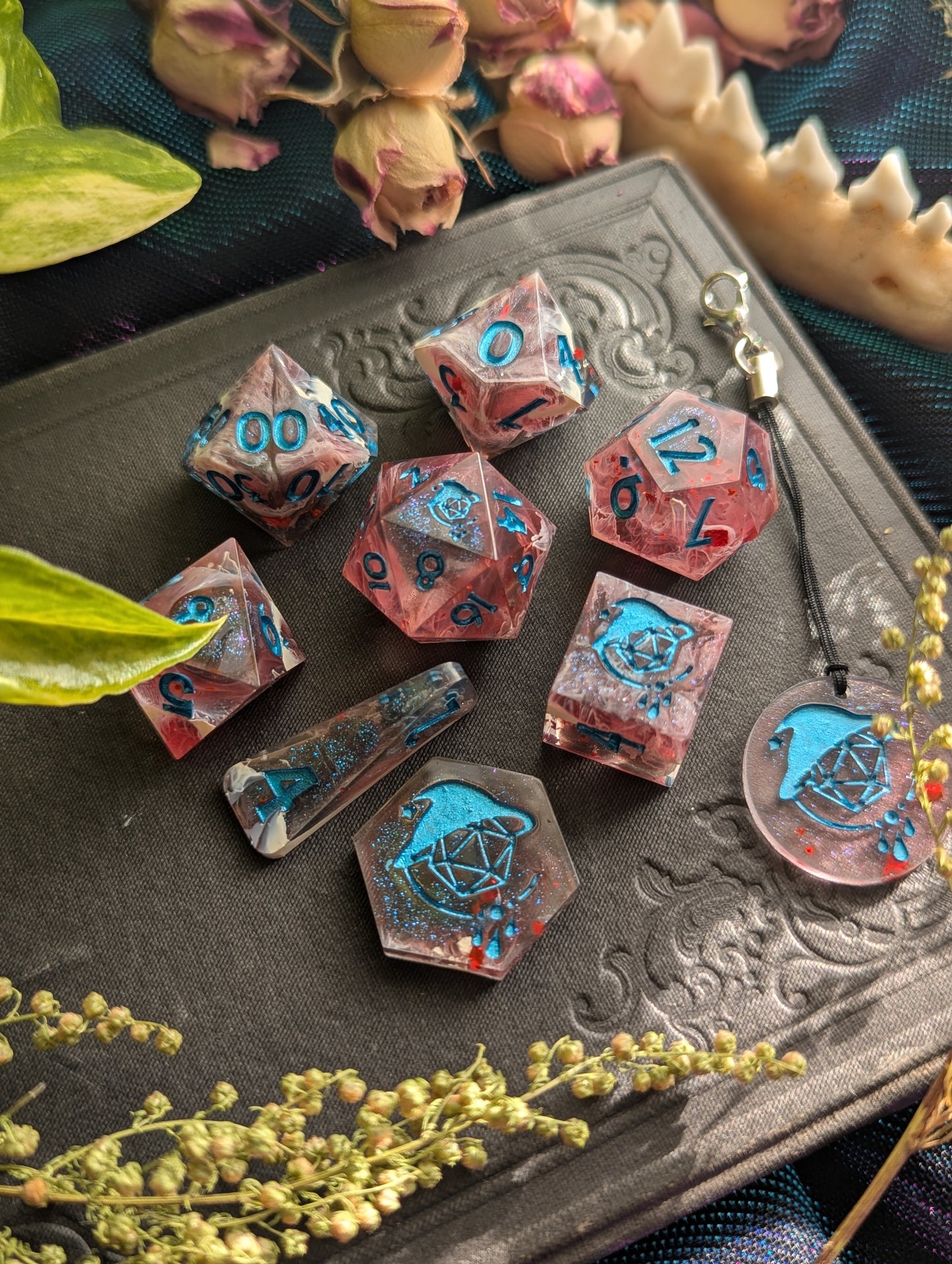 Huckleberry Glamour Handmade Dice