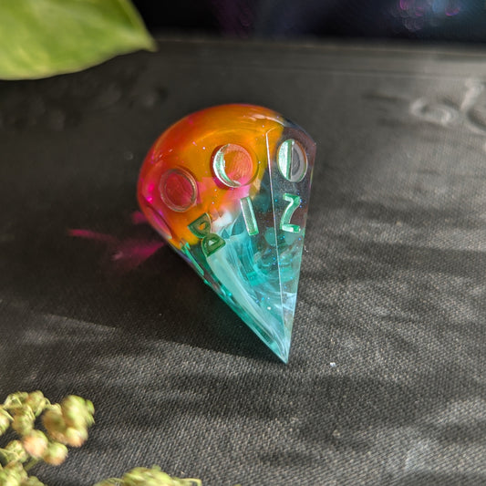 Neon Moon - Moon Phase d8 Single Dice