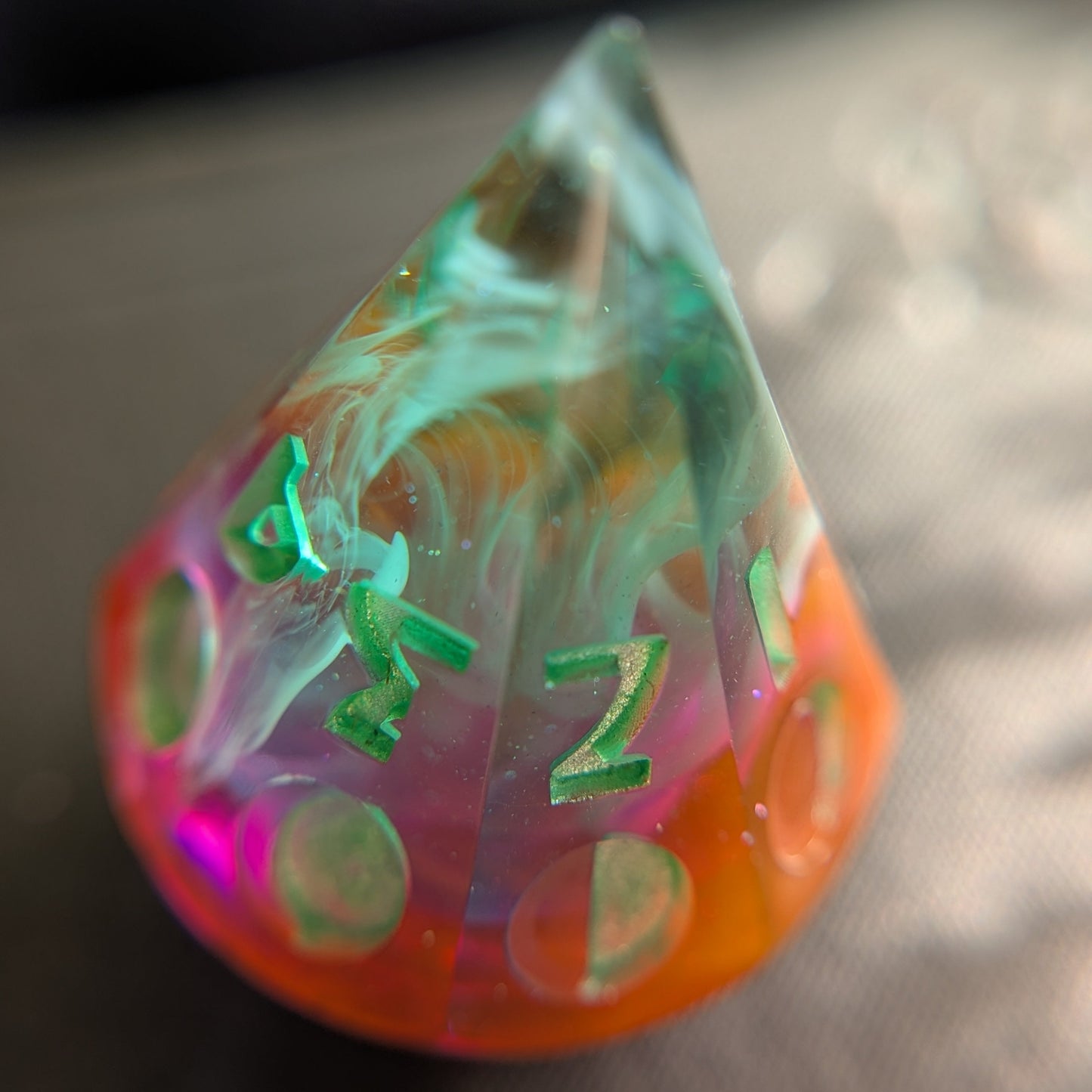 Neon Moon - Moon Phase d8 Single Dice