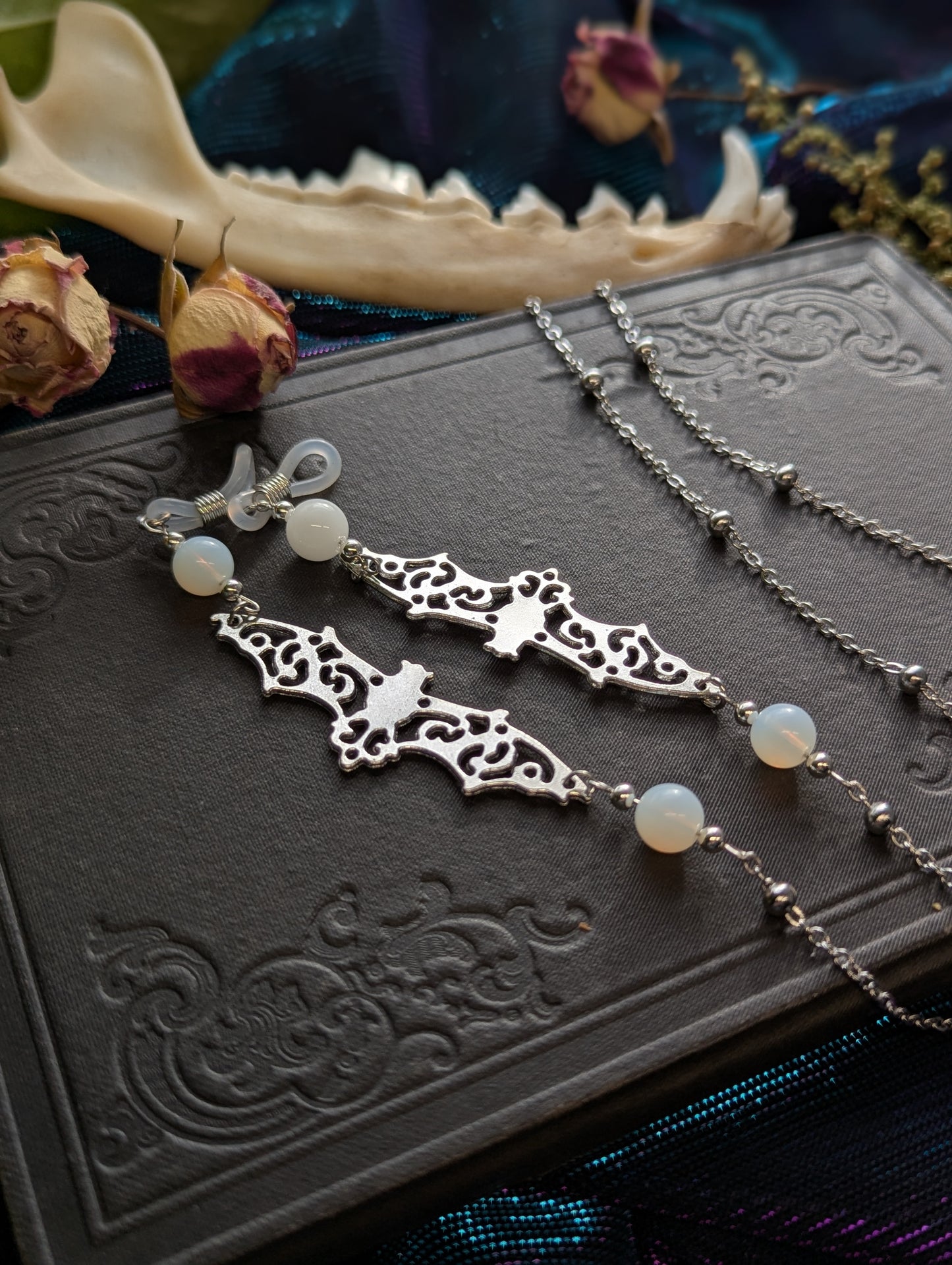 Moonstone Bat Eyeglasses Chains