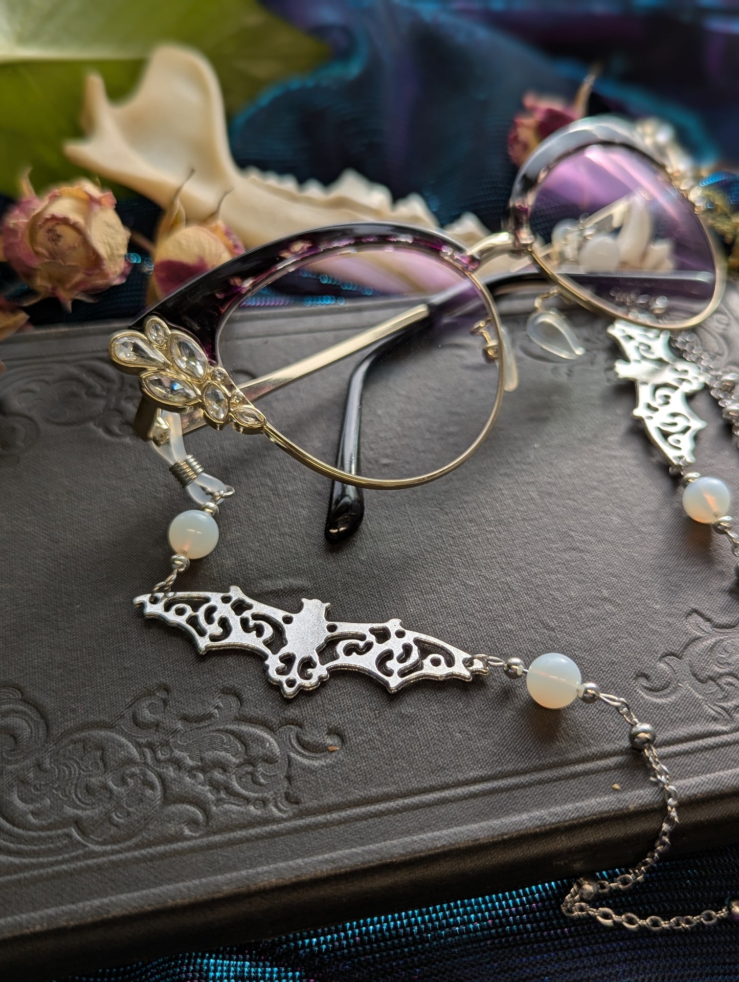 Moonstone Bat Eyeglasses Chains