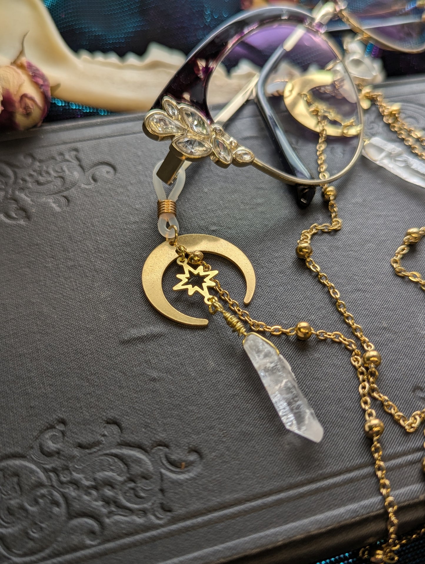 Quartz Moon Eyeglasses Chain