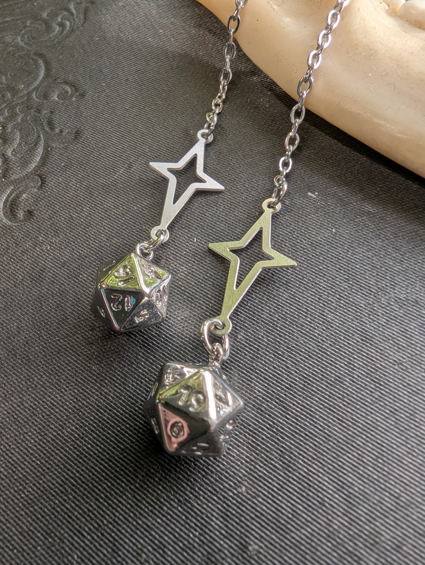 Star Drop d20 Earrings