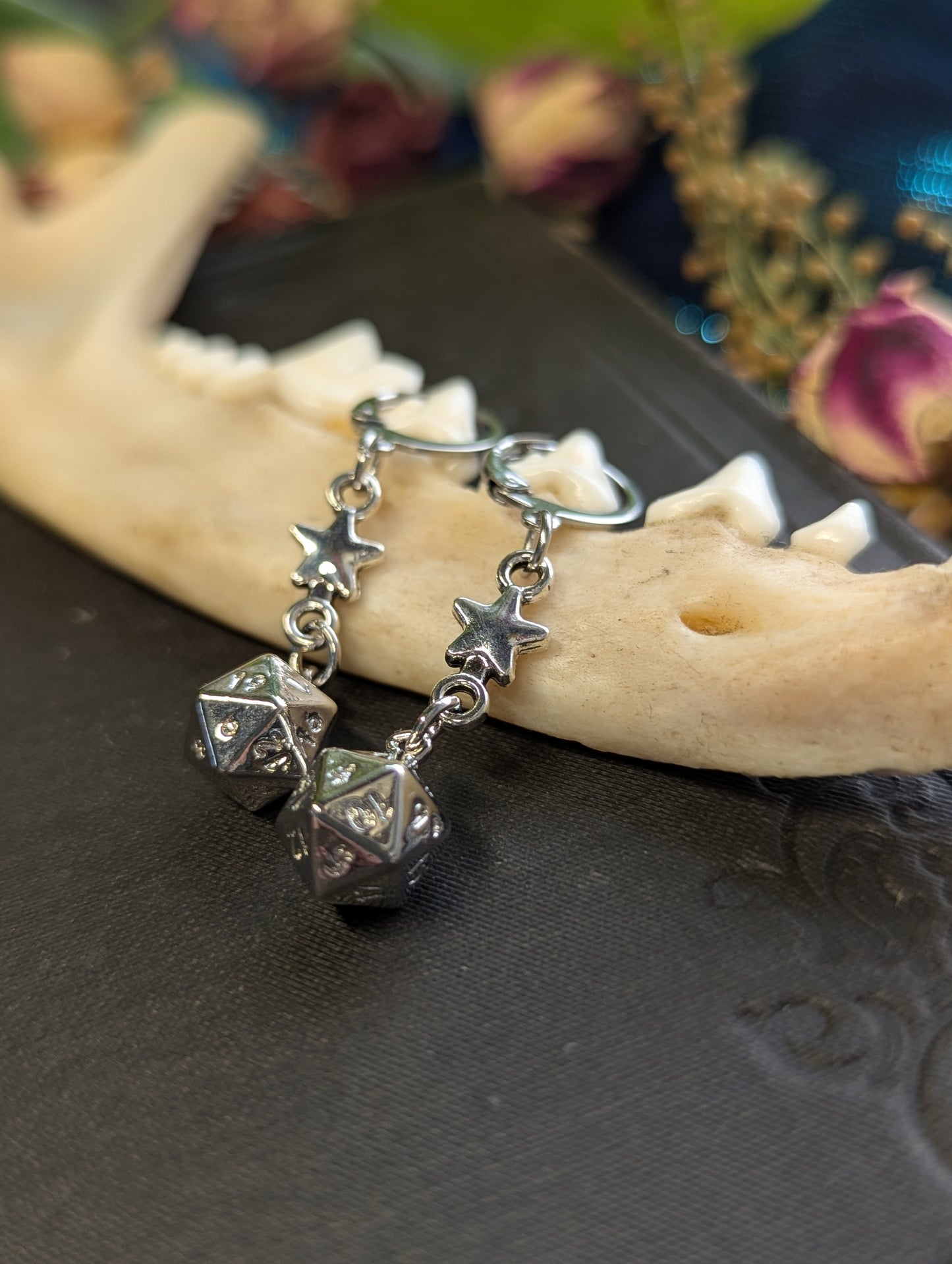 Fated Star d20 Earrings