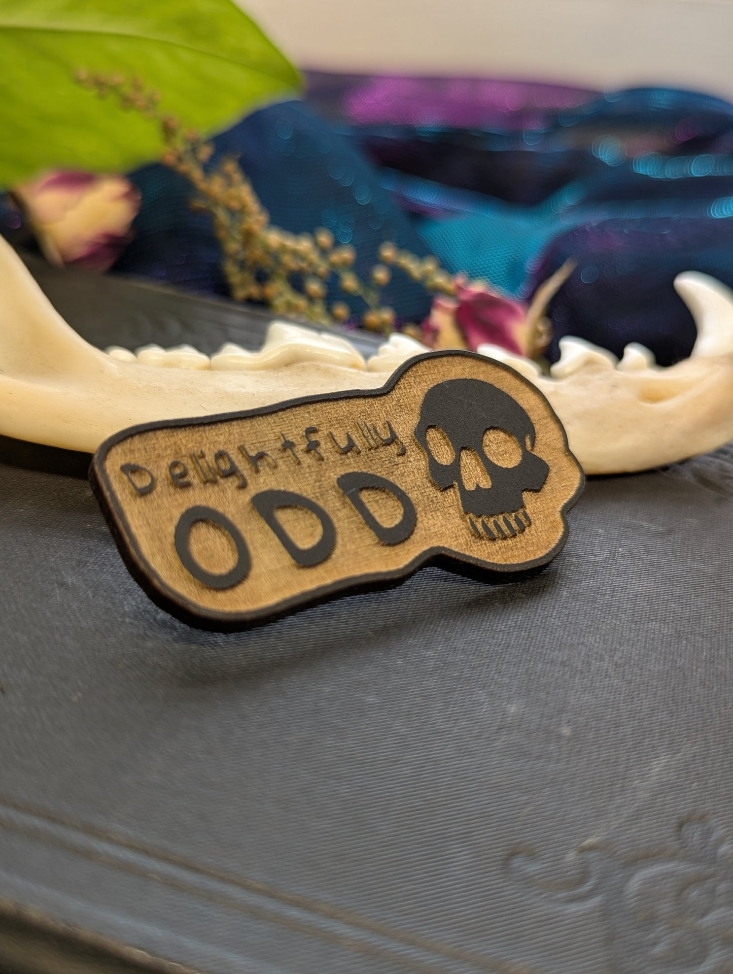 Delightfully Odd Wood Pin