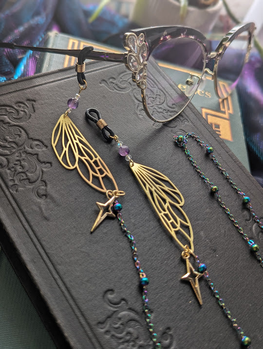 Amethyst Fey Wing Eyeglasses Chains