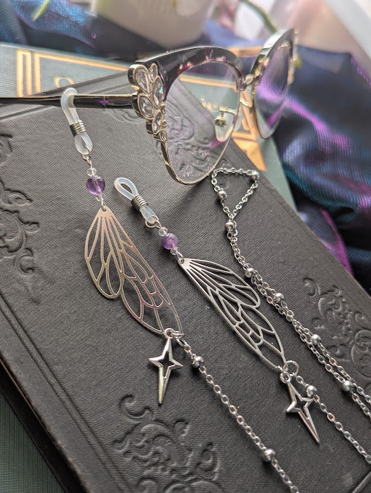 Amethyst Fey Wing Eyeglasses Chains