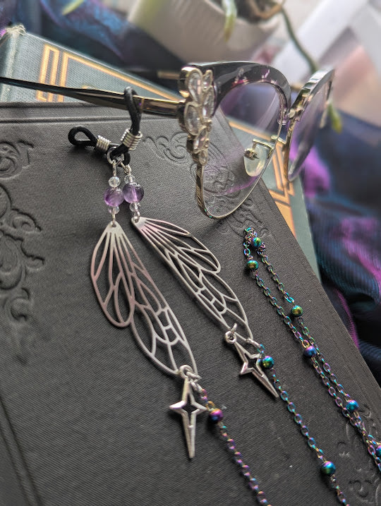 Amethyst Fey Wing Eyeglasses Chains