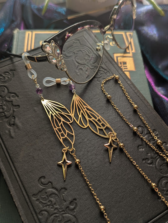 Amethyst Fey Wing Eyeglasses Chains