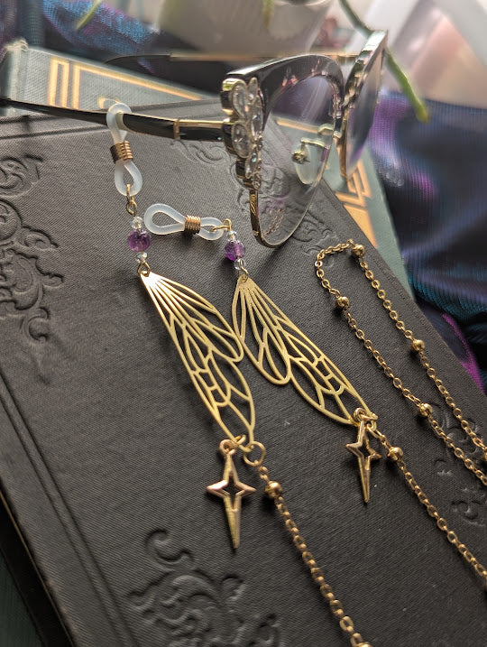 Amethyst Fey Wing Eyeglasses Chains