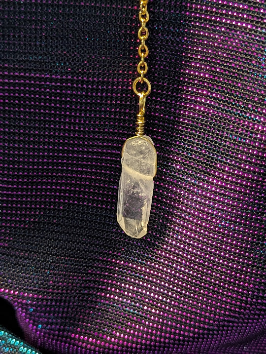 Amethyst & Quartz Drop Eyeglasses Chain