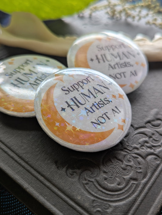 Support HUMAN Artists, Not AI Button