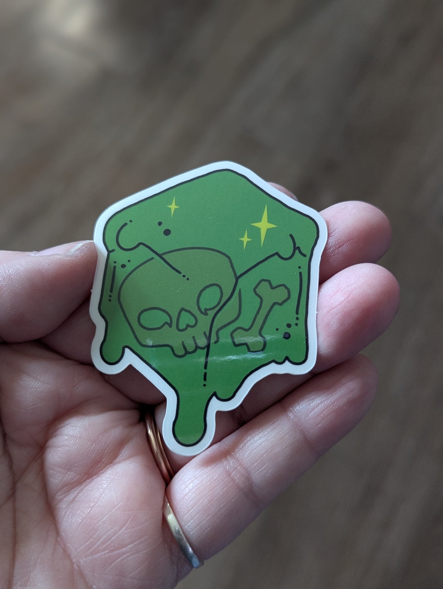 Gelatinous Cube Clear Sticker