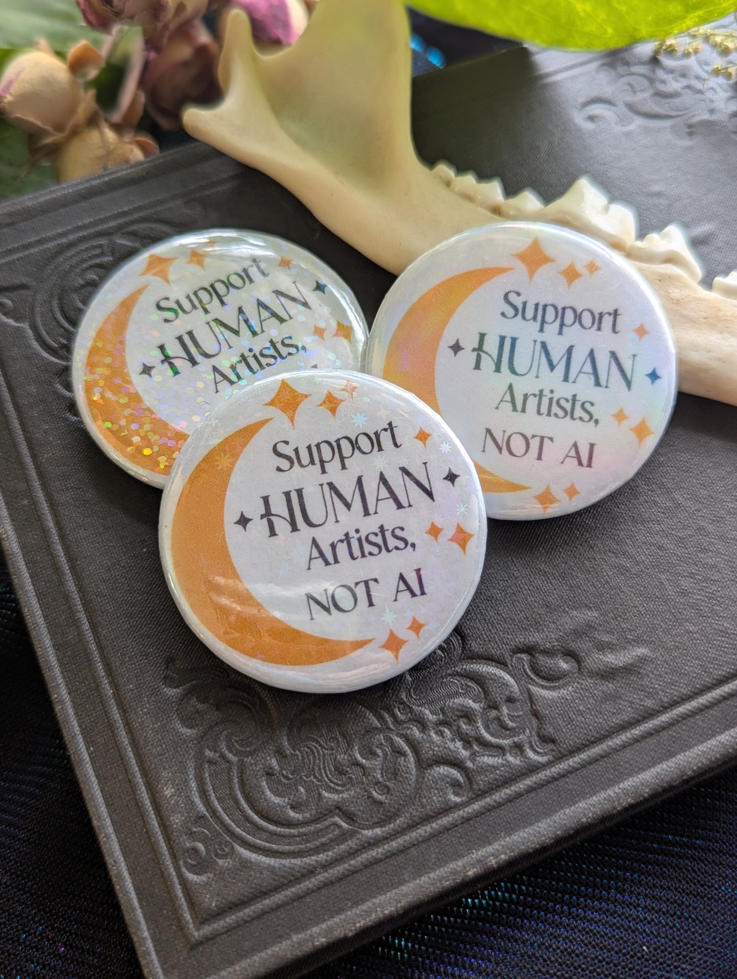 Support HUMAN Artists, Not AI Button