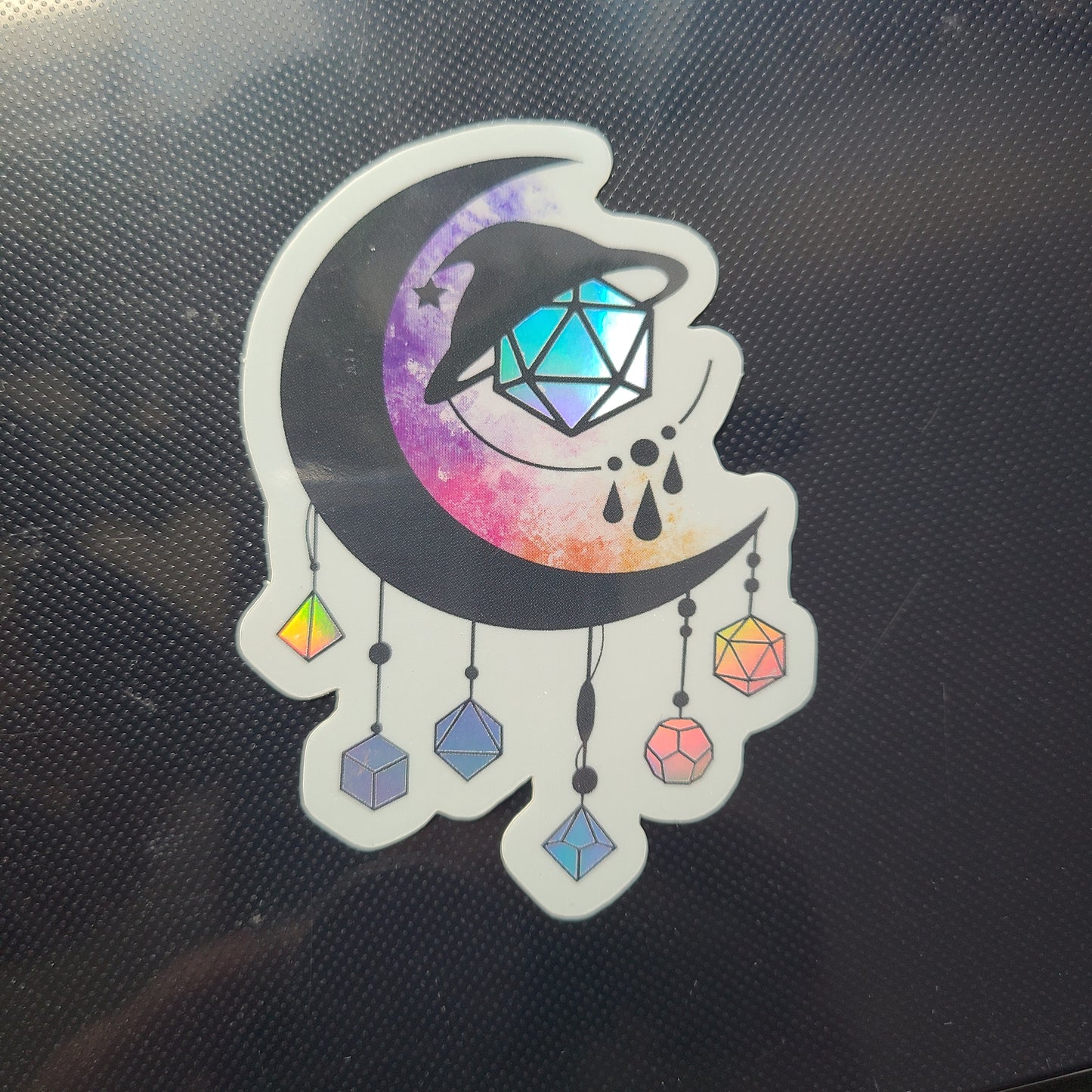 Dice Witchery Moon Charm Sticker