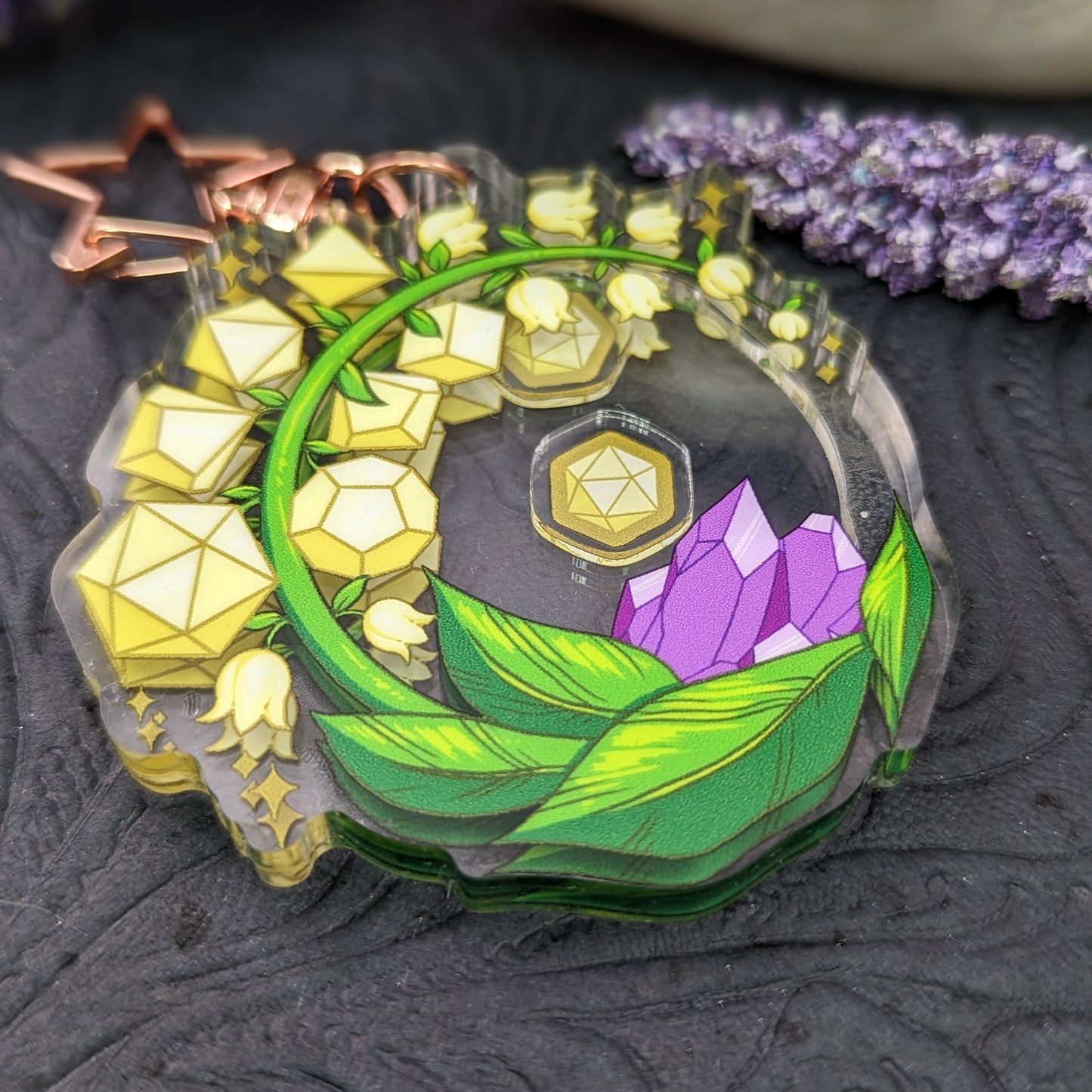 Lily of the Valley Shaker Keychain