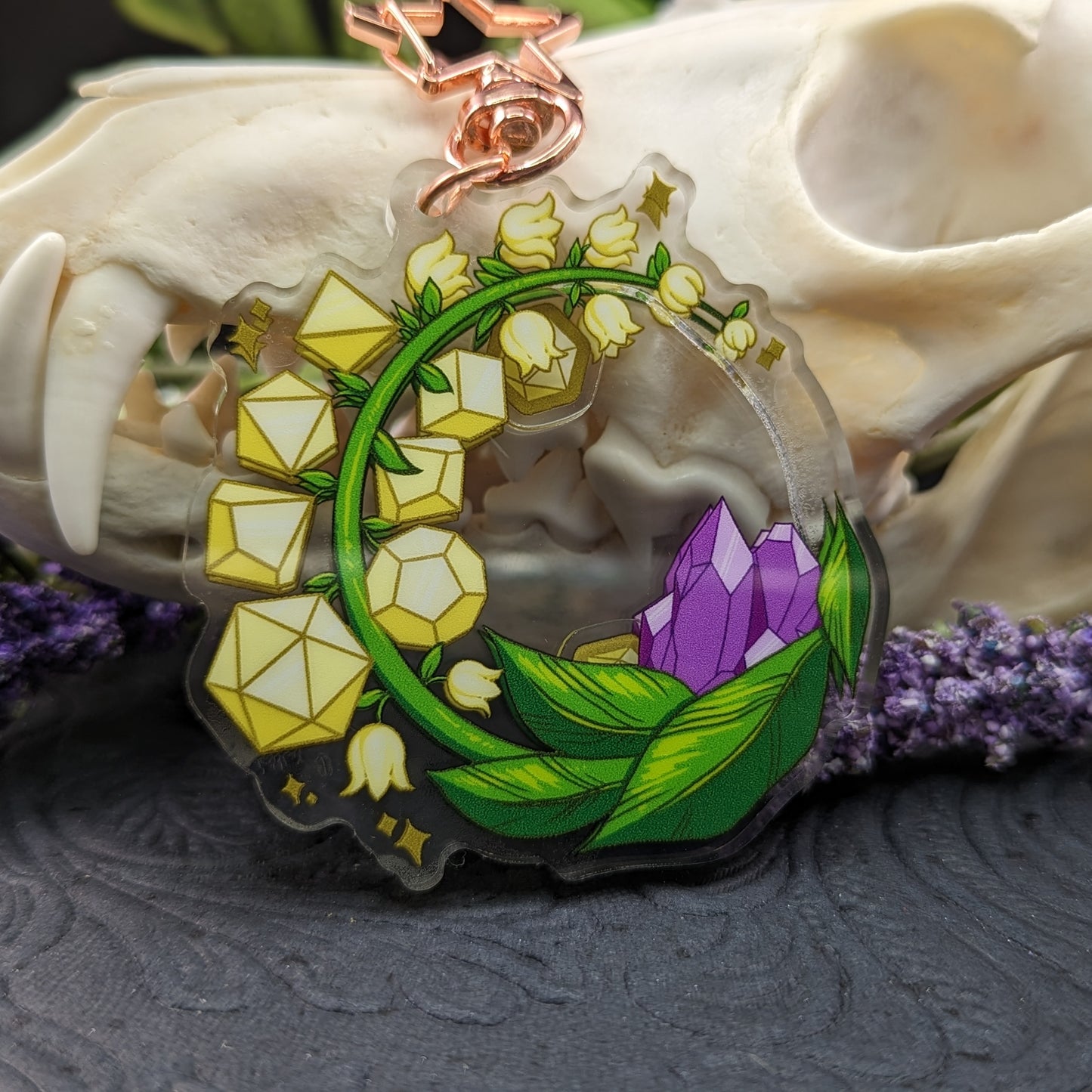 Lily of the Valley Shaker Keychain